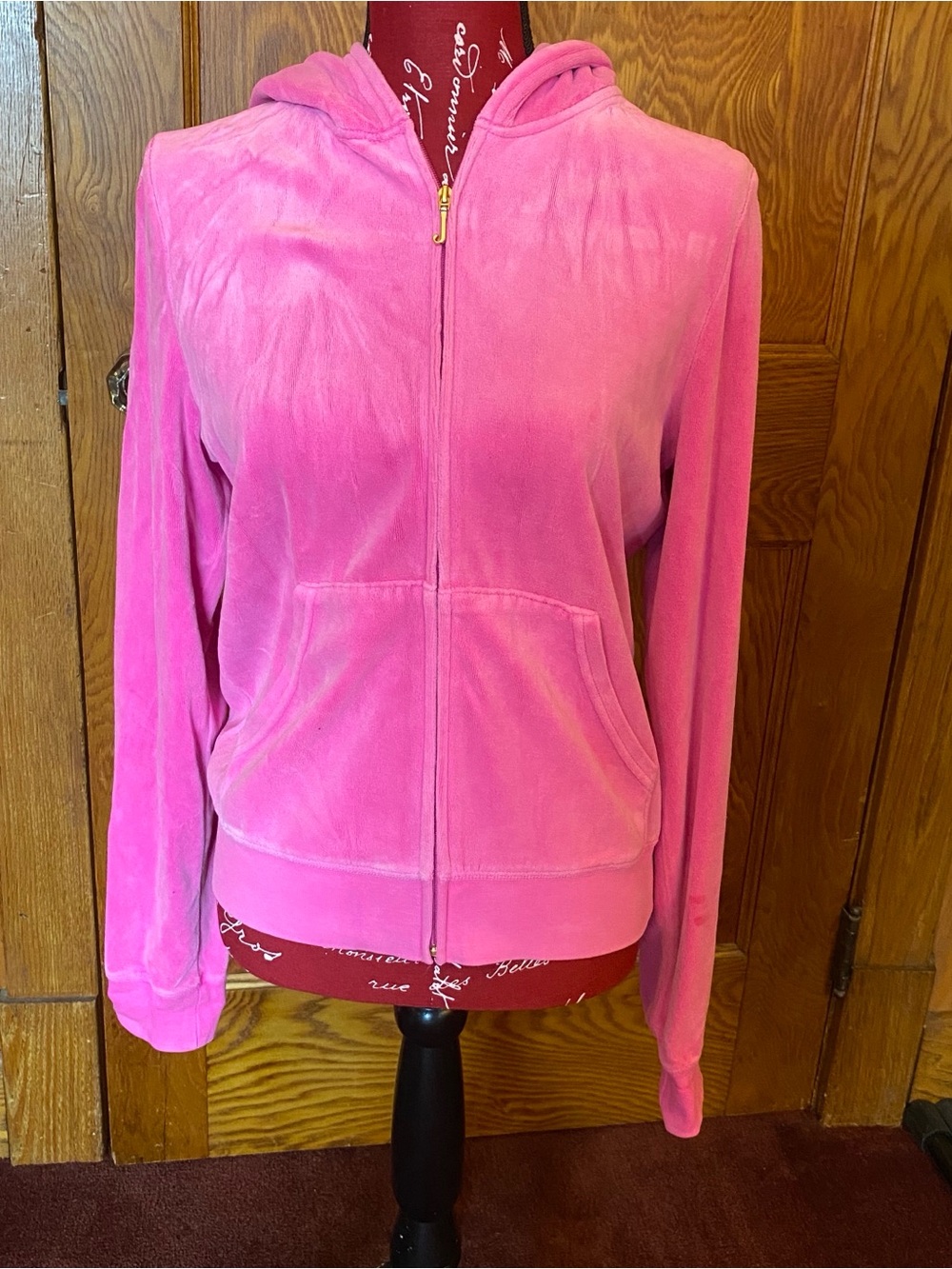 Juicy Couture Hot Pink Velour Hoodie Jacket